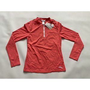 $99 Tommy Bahama Women’s Pearl Long Sleeve Half Zip Rashguard In Coral Size XS